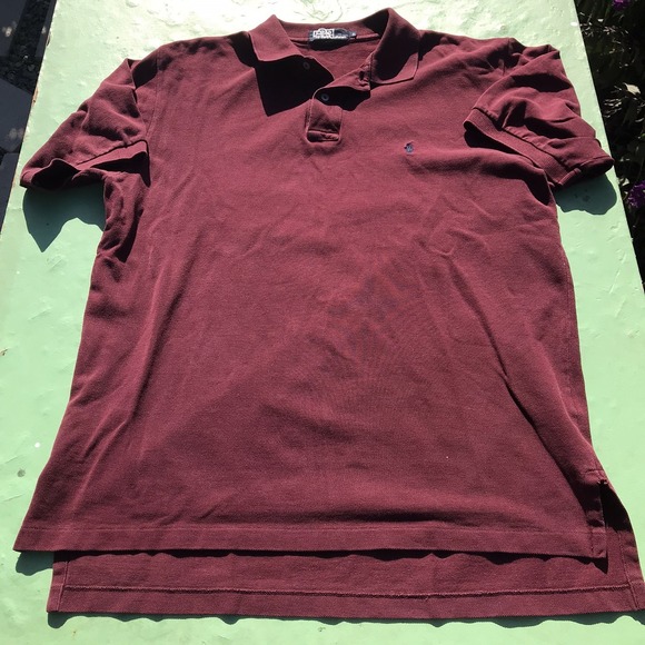 Polo Ralph Lauren Other - Ralph Lauren Polo Shirt Mens Large Dark Rose Burgundy Red Cotton Pony Logo Golf